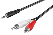 Lydkabel - Pro Audio cable AUX adapter 3.5 mm male to stereo RCA male - 4040849504402