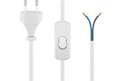 Strømkabel (intern) - Pro Euro cord for assembly with switch 1.5 m white - 4040849513497