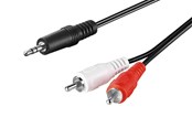 Lydkabel - Pro Audio cable AUX adapter 3.5 mm male to stereo RCA male CU - 4040849516481