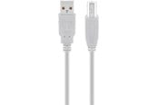 USB - Pro USB-A <-> USB-B 2.0 - 5m - Grå - 4040849687143