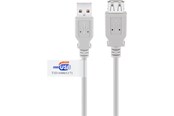 USB - Pro USB-A <-> USB-A - 3m - Grå - 4040849689154