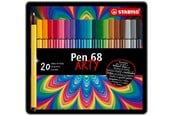 Skrive- & Tegneverktøy - STABILO Pen 68 Arty metal tin of 20 colors - 6820-6