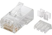 Nettverkskabel - Pro RJ45 plug CAT 6a UTP unshielded (10 pack) - Transparent - 4040849725012