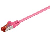 Nettverkskabel - Pro LAN CAT 6 S/FTP - Rosa - 0.5m - 4040849954658