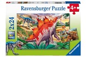 Puslespill - Ravensburger Jurassic Wildlife 2x24p - 10105179