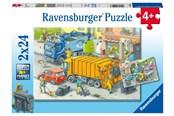 Puslespill - Ravensburger Working Trucks 2x24p - 10105096