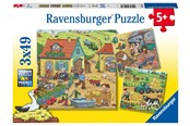 Puslespill - Ravensburger On The Farm 3x49p - 10105078