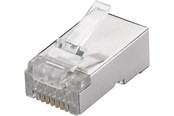 Nettverkskabel - Pro RJ45 plug CAT 6 STP shielded (10 pack) - Transparent - 4040849938290