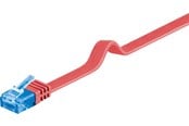 Nettverkskabel - Pro LAN CAT 6A U/UTP flat - Rød - 5m - 4040849963445