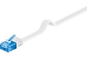 Nettverkskabel - Pro LAN CAT 6A U/UTP flat - Hvit - 2m - 4040849963254
