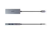 USB-hub - Aukey CB-C63 - hub - 3 ports USB-hub - USB 3.1 - 3 porter - Grå - CB-C63