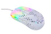 Mus - Xtrfy MZ1 - Zy's Rail - Gaming mus - Optisk - 6 - Hvit med RGB lys - MZ1-RGB-WHITE-TP