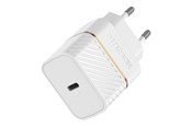 Mobil - Adaptere og ladere - OtterBox EU Wall Charger 20W - 1X USB-C 20W USB-PD + USB C-Lightning Cable 1m White - 78-80480