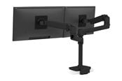 Skjermholder - Ergotron LX Dual Stacking Arm (matte black) with Low-Profile Top-Mount Clamp - 45-610-224