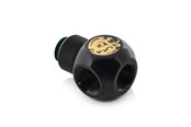 DIY Vannkjøling - Bitspower G1/4" Matt Black Q-Rotary IG1/4"X3 Extender - BP-MBQR-C