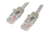 Nettverkskabel - StarTech.com 2m Gray Cat5e / Cat 5 Snagless Patch Cable - patch cable - 2 m - grey - Grå - 2m - M45PAT15MGR