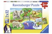 Puslespill - Ravensburger Animals In The Zoo 2x12p - 10107602
