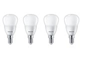 LED-lyspære - Philips LED-lyspære Mini-ball 5W/827 (40W) Frosted 4-pack E14 - 929002969640