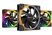 Kabinettvifte - be quiet! LIGHT WINGS 120mm PWM - triple pack - Kabinettvifte - 120mm - Svart med RGB LED-lys - 21 dBA - BL076