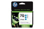 Printertilbehør blekk/toner - HP 712 / 3ED77A 3-Pack Cyan Ink - 3ED77A