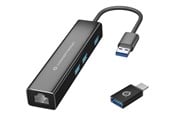 USB-hub - Conceptronic DONN07BA - hub - 3 ports USB-hub - 3 porter - Svart - DONN07BA