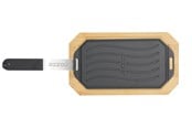 Grill & Tilbehør - cozze ® vendbar støpejernspanne med bordskåner 165 x 330 mm - 90326
