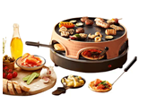 Andre kjøkkenapparater - Emerio PO-113255.4 - pizza oven/raclette - terracotta orange - PO-113255.4