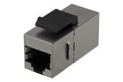Tilbehør - Deltaco MD-126 Cat6 Keystone Coupler Shielded 2 × RJ45 plastic 180 metal - MD-126