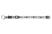 Hund - Trixie Silver Reflect collar XS–S: 22–35 cm/15 mm black/silver grey - TX12221