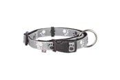 Hund - Trixie Silver Reflect collar S–M: 30–45 cm/15 mm black/silver grey - TX12222