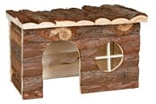 Smådyr - Trixie Natural Bark Wood House Jerrik Small Animals Large Hamsters Degus 28x16x18cm - TX62182