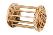 Smådyr - Trixie Hay manger with lid wood/flamed ø 15 × 19 cm - TX61192