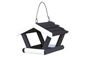 Fuglebur, -hus & tilbehør - Trixie natura bird feeder hanging pine wood 17 × 19 × 14 cm black/white - TX55803