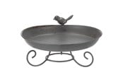 Fuglebur, -hus & tilbehør - Trixie Bird bath standing metal 800 ml/ø 22 cm grey - TX55510