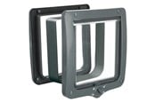 Katt - Trixie 4-Way cat flap XXL with tunnel 24 × 28 cm grey - TX44242