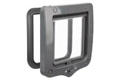 Katt - Trixie 2-Way Flap Door Cat and Small Dog Grey 20x22cm - TX44202