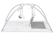 Katt - Trixie Junior Scratching mat/playing arch sisal rug/plush 60 × 33 × 42 cm grey/light grey - TX43114