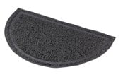 Katt - Trixie Cat litter tray mat semi-circular PVC 41 × 25 cm anthracite - TX40385