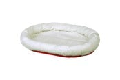 Hund - Trixie Bed round 47 × 38 cm wool-white/red - TX28631