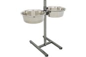 Hund - Trixie Justerbart Hundeskålstativ med 2x Rustfrie Stålskåler 4.5L - TX24923