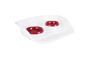 Katt - Trixie Bowl set plastic 0.25 l/ø 9 cm & 0.3 l/ø 11 cm/46 × 11 × 30 cm grey/bowls: various - TX24721