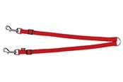 Hund - Trixie Premium dual lead coupler XS–M: 40–70 cm/15 mm red - TX201103