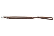 Hund - Trixie Rustic fat leather adjustable lead M–L: 2.00 m/20 mm dark brown - TX19002