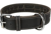 Hund - Trixie Rustic fatleather lead Heartbeat M: 38–47 cm/40 mm black - TX18985