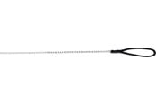 Hund - Trixie Chain lead with nylon hand loop M–L: 1.00 m/3.0 mm black - TX14021