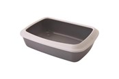 Katt - Savic Iriz Cat Litter Tray with Rim 50cm Cool Grey - K0264K