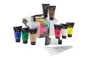 Arts & Crafts - Tilbehør - Nassau Paint acrylic 9 x 75 ml 6 brushes in plastic box< - AR0700/GE