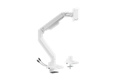Skjermholder - DUTZO Skjermholder for 1 skjerm (opptil 49") - Heavy Duty med USB A & C-porter - Hvit - MMAHDW-1