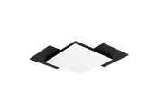 Lamper - EGLO TAMURIA ceiling lamp 285x285 mm black/brown - 99655