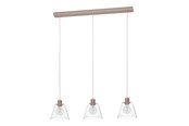 Lamper - EGLO COPLEY long table pendant rose gold/clear - 43632